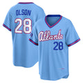HALEY Atlanta Braves #28 Matt Olson Powder Blue  2026 City Connect Stadium Jersey