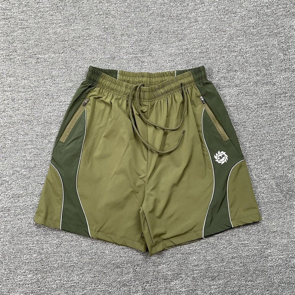 Broken Planet Letter Print Summer Trendy Casual Fashion Woven Shorts