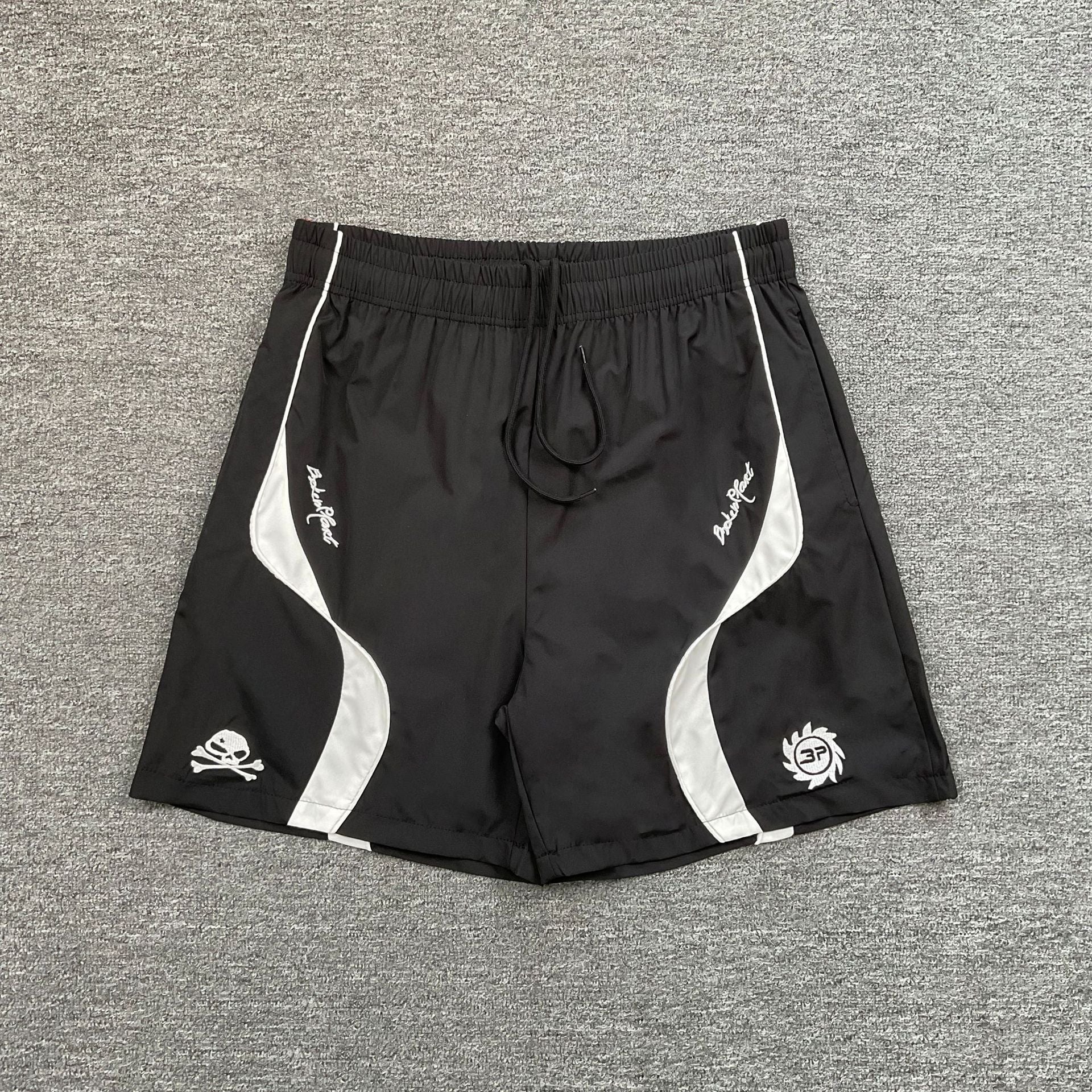 Broken Planet Letter Print Summer Trendy Casual Fashion Woven Shorts