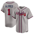 HALEY Atlanta Braves #1 Ozzie Albies Gray  Road Limited Player Jersey