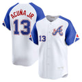 HALEY Atlanta Braves #13 Ronald Acu?a Jr. White  City Connect Limited Player Jersey