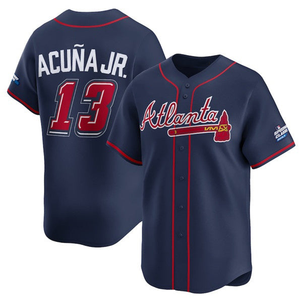 HALEY Atlanta Braves #13 Ronald Acu?a Jr. Navy  2025 Speedway Classic Alternate Limited Stitched Jersey
