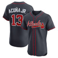 HALEY Atlanta Braves #13 Ronald Acu?a Jr. Navy  Alternate Elite Jersey