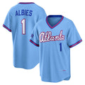 HALEY Atlanta Braves #1 Ozzie Albies Powder Blue  2026 City Connect Stadium Jersey