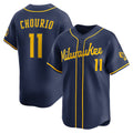 HALEY Milwaukee Brewers #11 Jackson Chourio Navy  Alternate 2 Limited Jersey